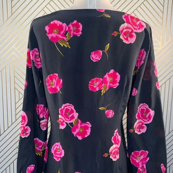 Intermix Bernice Floral Mini Dress in Black - Picture 10 of 12